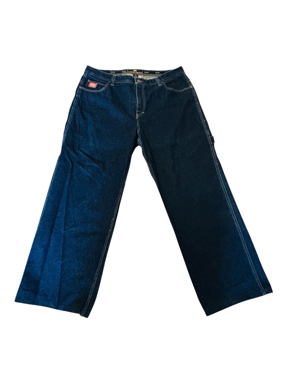 Ecko Unltd Jeans Mens 40x32 Y2K Baggy Carpenter Dark Wash Hip Hop Wide Leg Blue